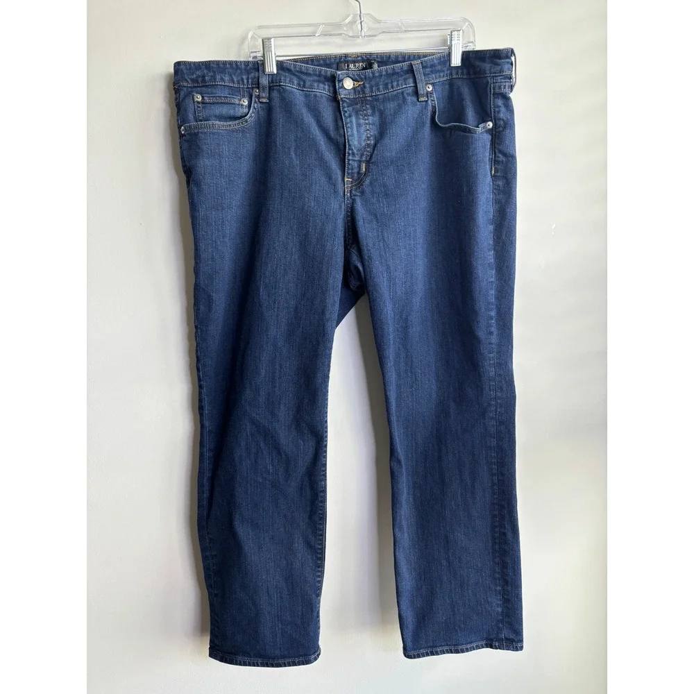 Lauren Ralph Lauren Blue Straight Leg Jeans Women Size 20W